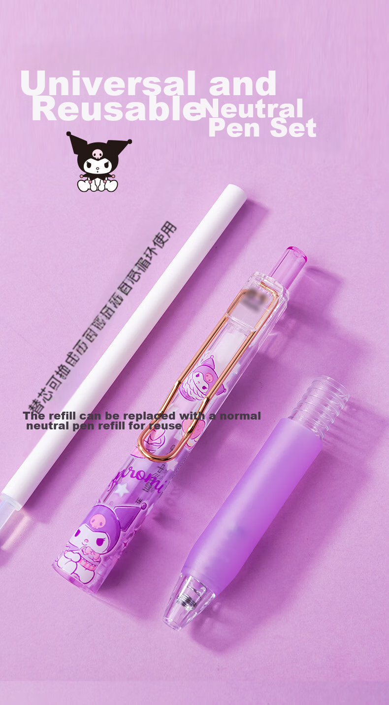 IiGEN Neutral Pen Sanrio Fluorescent Pen, Retractable Writing Diary, Hidden Trace Purple Light Invisible Pen, Essential Stationery for Primary And Secondary School Students at The Start of School, Melody B Model - 1 Card YZ8662 5