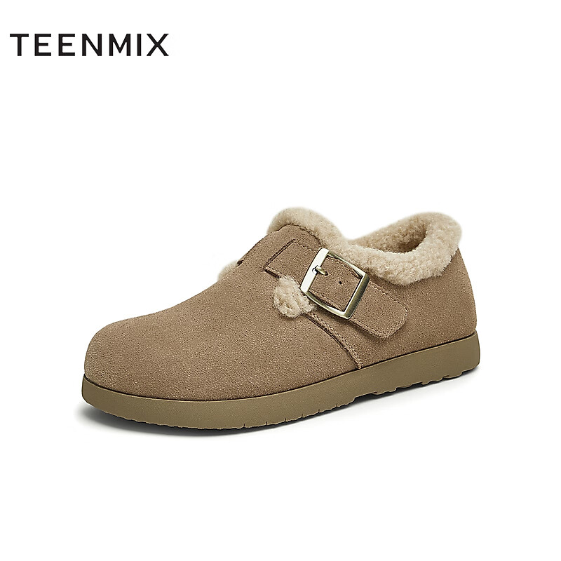 TEENMIX Women's Birkenstock Style Fleece Lined Warm Fur Shoes Autumn Winter Commuter Snow Boots