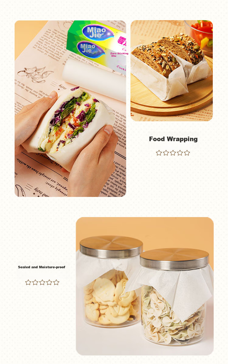 MIAOJIE Cooking Paper, Baking And Barbecue Oven Oil-Absorbing Paper, Silicone Paper for Microwave Oven And Air Fryer, Suitable for 30cm*5m 11