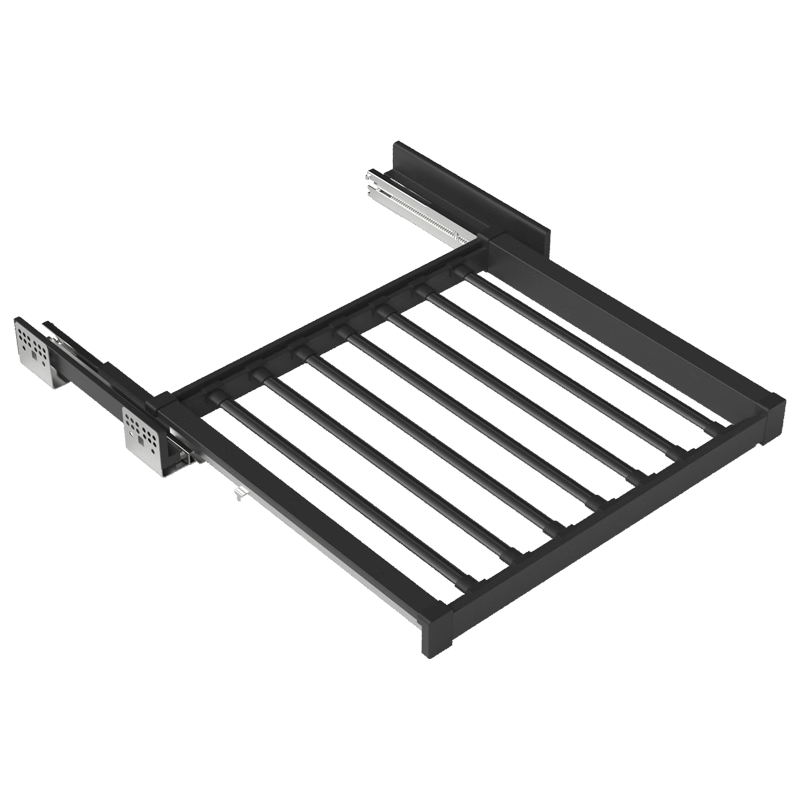 Cobbe Washing Machine Hidden Clothes Drying Rack, Rebound Type, Upper Panel Can Be Added, 58 Gray