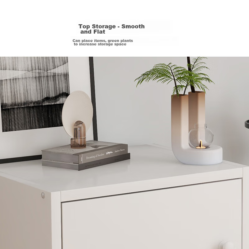 Yameile Floor-Standing Simple Bookshelf with Doors, Bedroom Study Balcony Bay Window Storage Cabinet, Three-Door