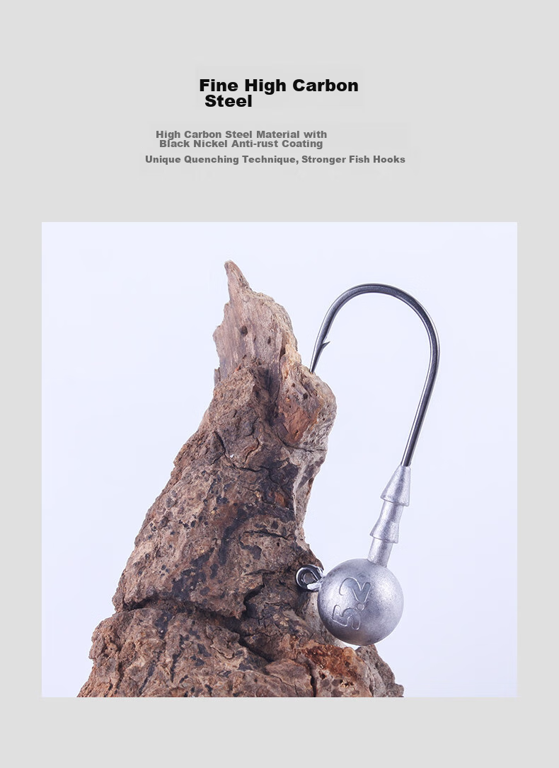 BKK 9050 Round Lead Sinker Hook for Lure Fishing, Soft Bait Hook, Anti-Snagging Bottom Hook for Bass And Mandarin Fish 2