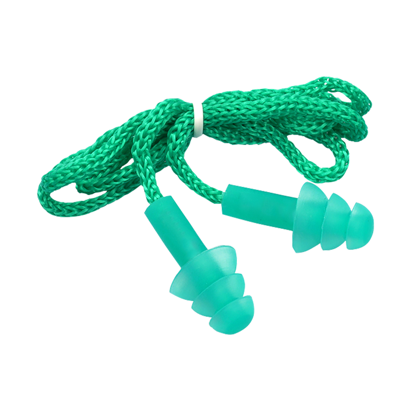 Baowei Kang Noise-Reducing Wired Earplugs Silicone Comfortable Christmas Tree-Shaped Soundproof Earplugs for Sleep Work Study 6633 (20 Pairs)