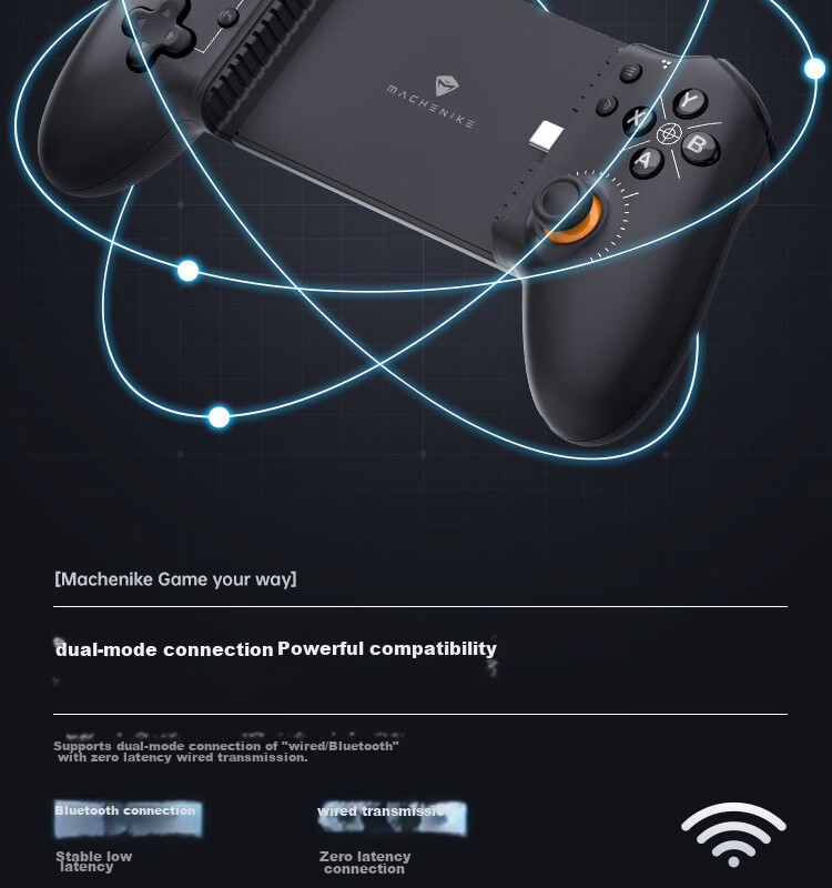 MACHENIKE GP5 Wired Bluetooth Mobile Game Controller, Extendable Gamepad for Android Switch, Apple Ios, Genshin Impact, Arknights, DNF, Gray 9
