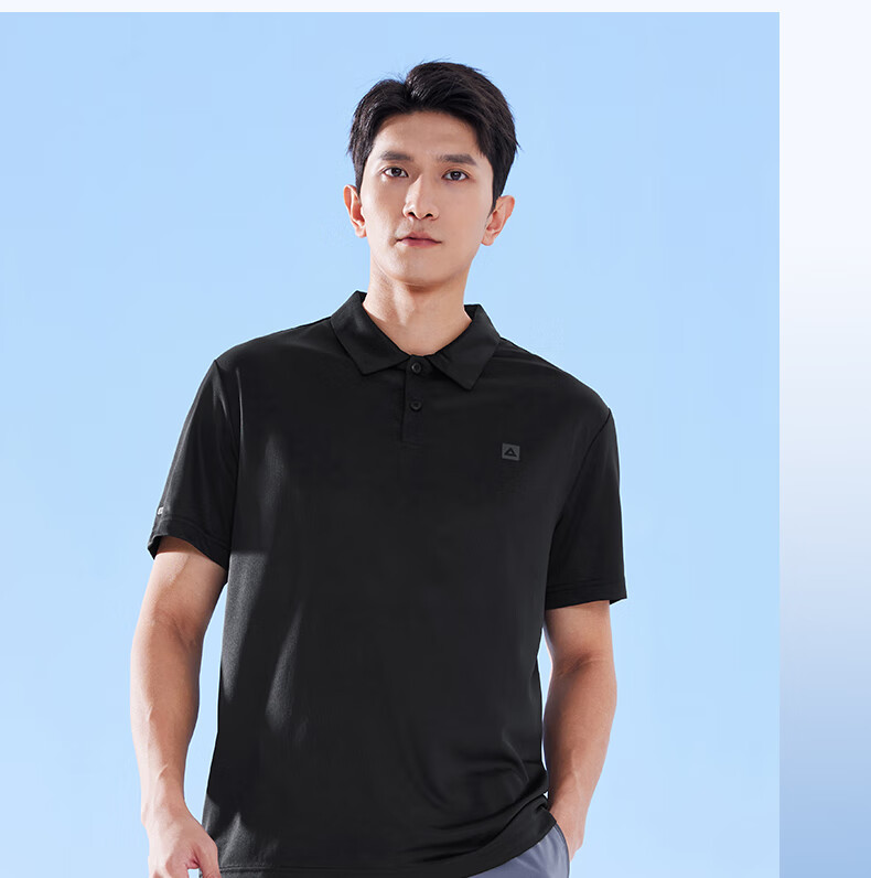 PEAK Polo Shirt for Men, Summer New Style, Sports Fitness Business Top, Breathable Casual T-Shirt, Loose Short Sleeve DF652241 43