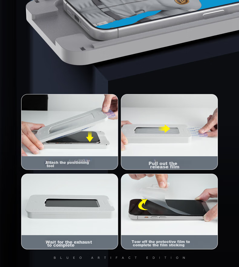 Lanxingxiansheng Apple 15 Plus 14 Pro Max Dust-Free Chamber, Earpiece Dust-Proof Tempered Glass Film, Suitable for IPhone 15 Plus 14 Pro Max 5
