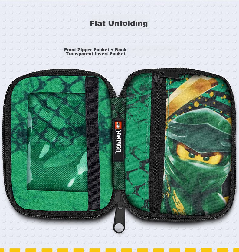 LEGO Card Holder Coin Purse Children's Bus Card Holder Neck Strap Easy-To Buckle Phantom Ninja Green 20063 9