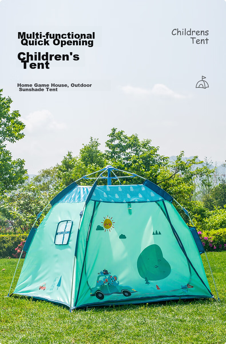 Little Dove Children's Tent Indoor Playhouse/outdoor Portable Foldable No-Installation Castle, Little Rabbit Party (Mat Not Included) 1