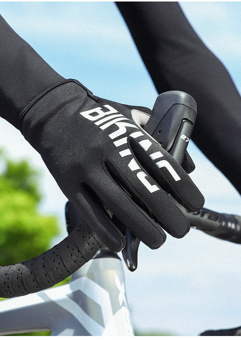 WestBiking Autumn And Winter Windproof Long Finger Gloves, Bicycle Anti-Slip Shock-Absorbing Outdoor Mountain And Road Bike Cycling Equipment M 12