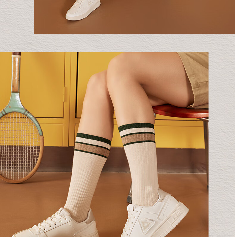 PEAK Women's Sneakers, Summer Mesh Breathable Wear-Resistant Casual Shoes, Air Force One Style White Sneakers for Women, Sports Shoes DB310128 3