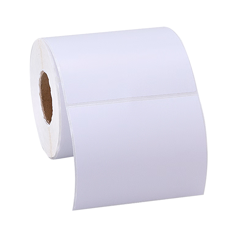 Laitelaili [Customizable] 100*80*500 Sheets*1 Roll, Coated Label Paper, Carbon Ribbon Label Printer Barcode Paper, High-Adhesive Eco-Friendly Coated Paper Self-Adhesive Labels