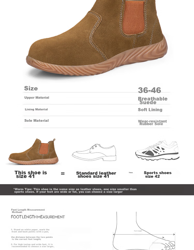 JUNBU Welding Safety Shoes for Men with Steel Toe Cap, Anti-Smashing, Puncture-Resistant, Lightweight, Anti-Scalding Construction Site Safety Work Shoes 1061L Size 37 15