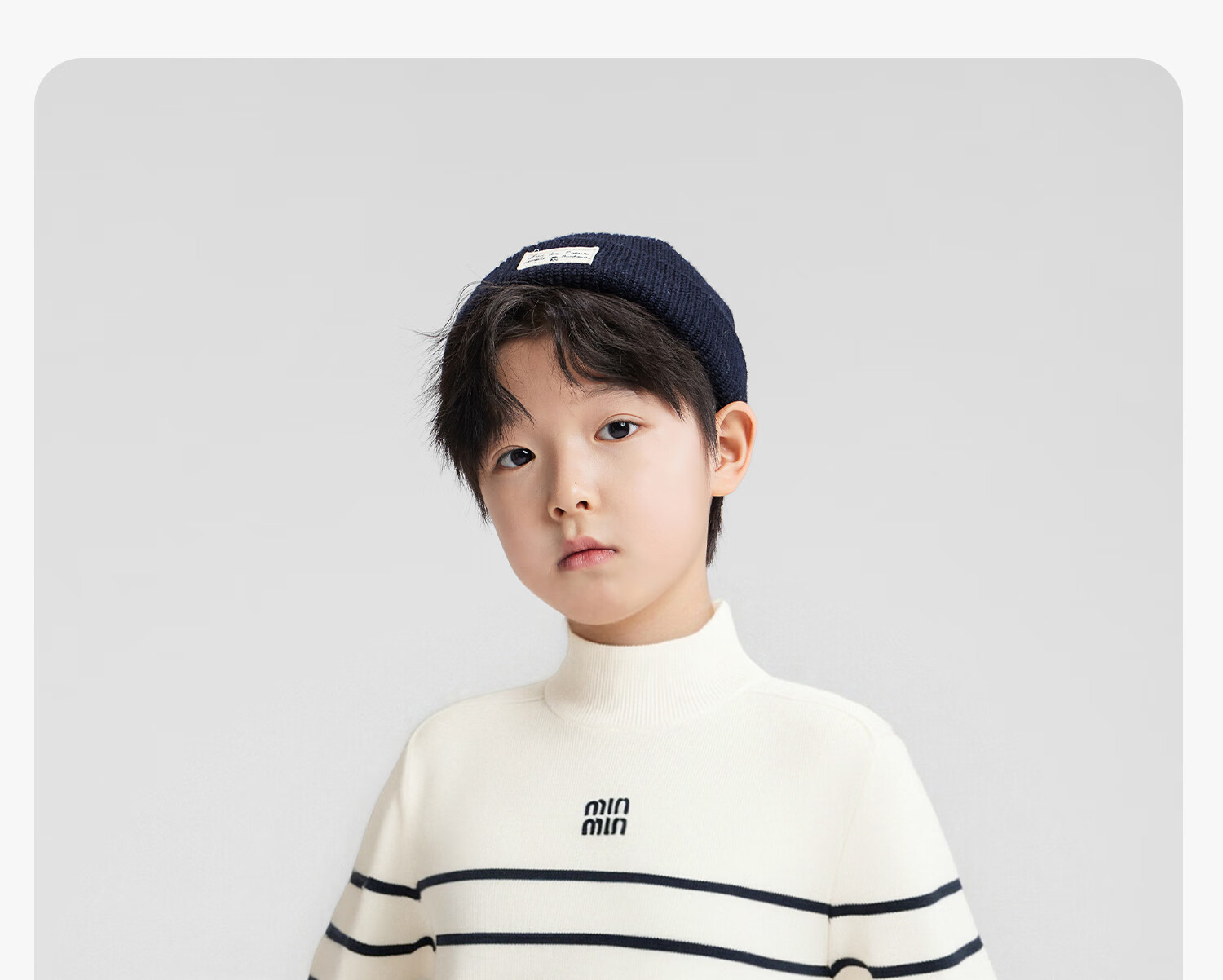 Zuo Xi Boys' Base Layer Sweater Big Kids Autumn Winter 2025 New Children's Half Turtleneck Knitwear Boys Gray 150cm 36