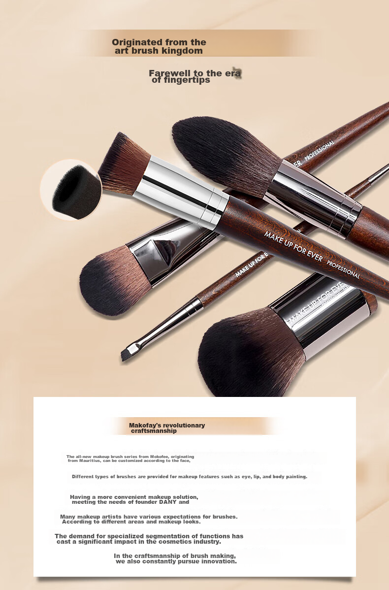 MAKE UP FOR EVER [Official Authentic Product] 116 Foundation Brush Makeup Brush, Conceals Imperfections Evenly And Smoothly, Birthday Gift for Girlfriend 1