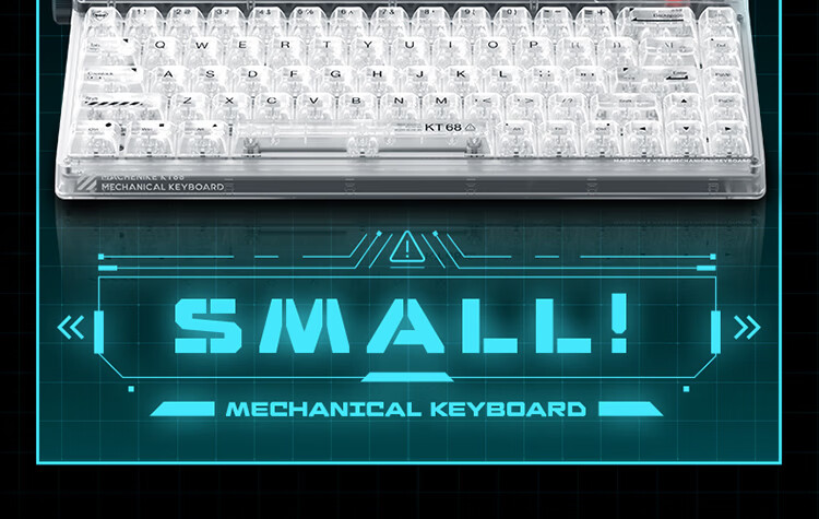 MACHENIKE KT84 Mechanical Keyboard 3-Mode Gaming Office 84-Key Keyboard LED Music Rhythm Smart Dual Screen Gift for Friends Exploration White - Diamond Switch 17
