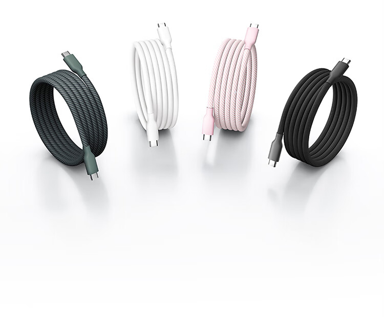 MI 6A Magnetic Self-Storage Quick Charging Data Cable, 1m (USB-C to USB-C), Pink 2