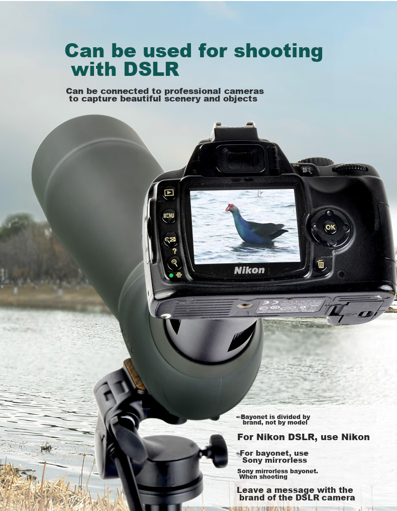 SAGA Professional Variable Zoom Birdwatching Telescope 20-60x High Power HD Spotting Scope Compatible with DSLR and Smartphone 24
