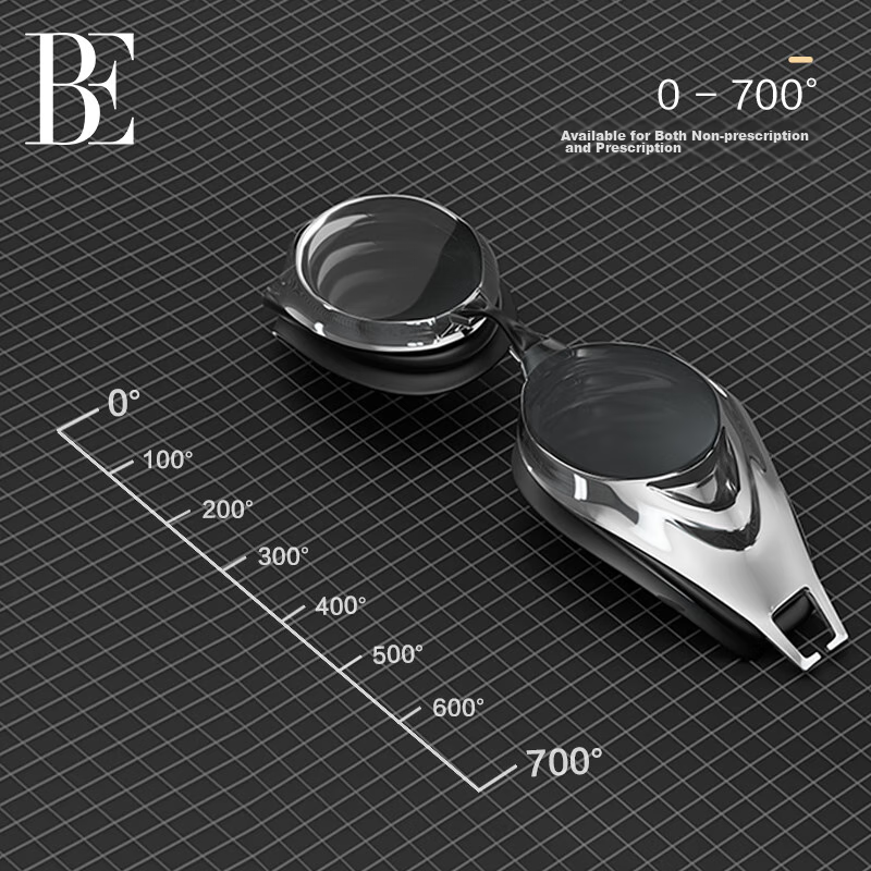 Очки для плавания BALNEAIRE BYJ067, унисекс, взрослые, антифог, HD, водонепроницаемые, с регулируемым носовым мостиком, черный