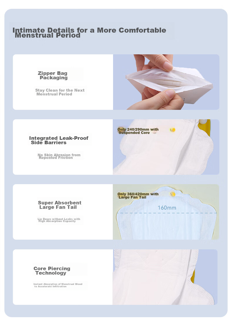 Beishute Ultra-Absorbent Cotton Soft Instant Absorption Antibacterial Overnight Sanitary Napkins, 360mm, 12 Pieces, Sold by JD, Menstrual Pads 13