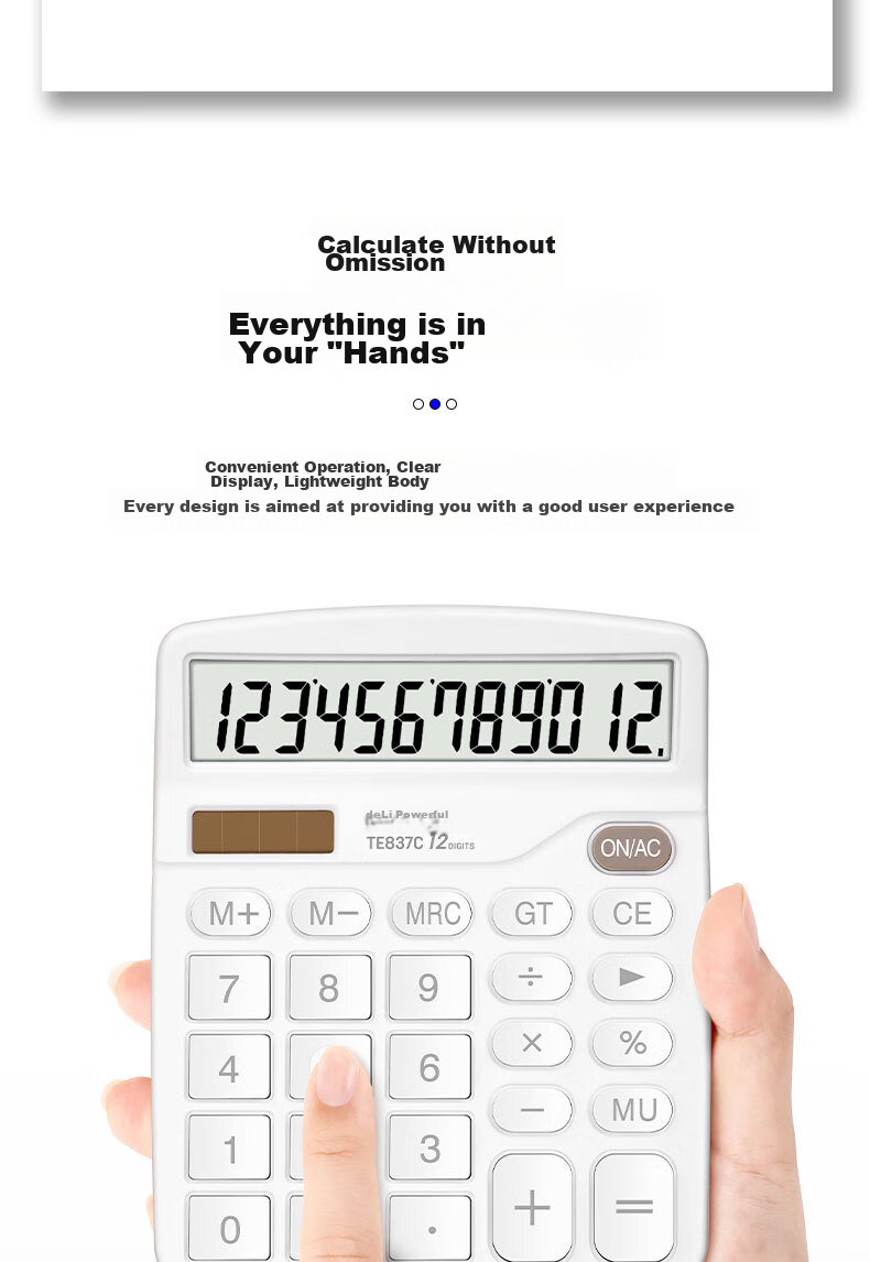 Deli People's Education Edition Fourth Grade Same Model Elementary School Student-Specific Calculator, Math Textbook Synchronized Computer, Multifunctional Office And Accounting Calculation TE31 Blue 3