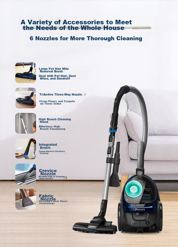 PHILIPS Upright Vacuum Cleaner, Household Cleaning Machine, Powerful High-Wattage, Strong Suction, Dust And Mite Removal, Pet-Friendly, Suitable for Home Use, FC9573 2