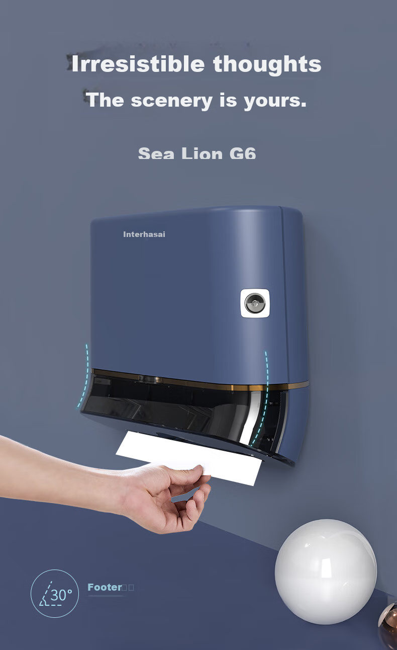 Interhasa! Wall-Mounted Toilet Paper Holder, Bathroom Tissue Dispenser, No Drilling Required E6002 7