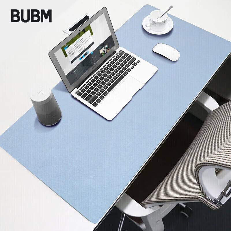 Коврик для мыши BUBM, экстра-большой офисный коврик для стола, коврик для ноутбука, коврик для клавиатуры, коврик для письма, коврик для офисного стола, игровой коврик, водонепроницаемый, настраиваемый, 100*50 см, небесно-голубой