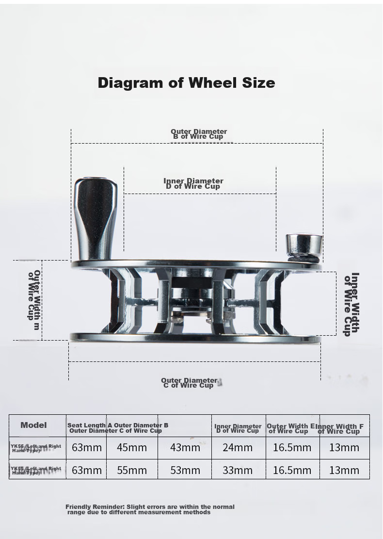 Dijia Yoke YK45 (53g), All-Metal Medium Spool Reel, Fishing Line Reel with Bait Release, Front Casting Spool, Ice Fishing Reel, Raft Reel, Fly Fishing Reel, Ultra-Light Fishing Reel, Fish Reel, Left And Right Interchangeable 10