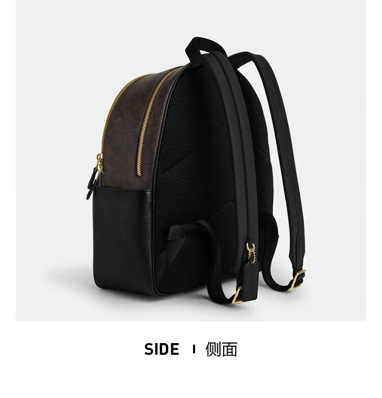 COACH [Brand Direct Supply] Women's COURT Medium Backpack in Khaki with Monogram, Brown CZ176 New Year Gift 3