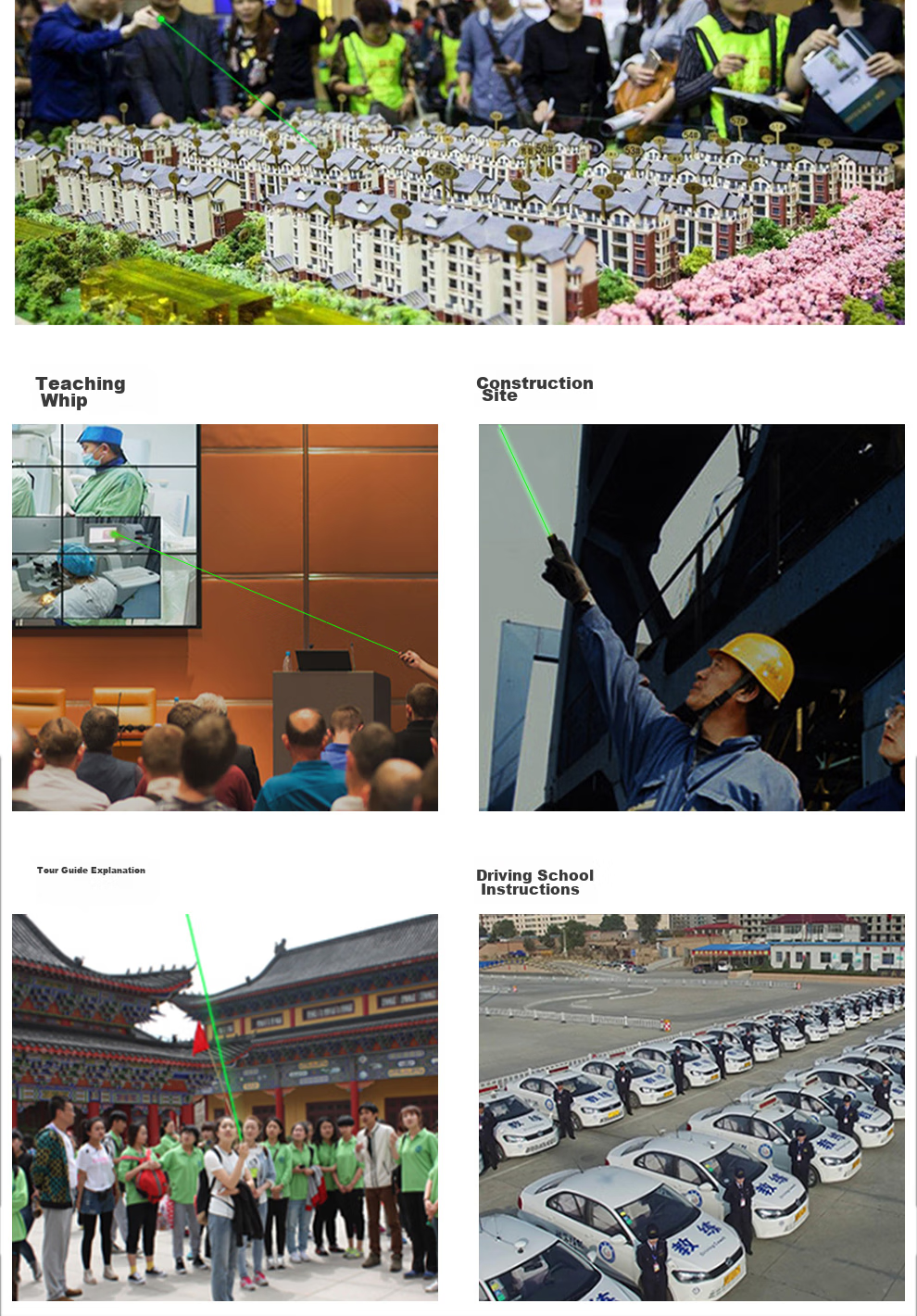 MOTIE M305 Laser Pointer, Green Light High-Power Laser, LED Screen Positioning Device, Rechargeable Flashlight, Long-Lasting Range, Outdoor Construction Site Engineering, Long-Distance Desert Star-Guiding Pe 15