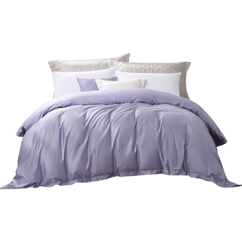 FUANNA Duvet Cover Single Piece Pure Cotton 60 Count Long-Staple Cotton Sateen Duvet Cover All Cotton Double King Size Bedding Cover for 1.8m Bed