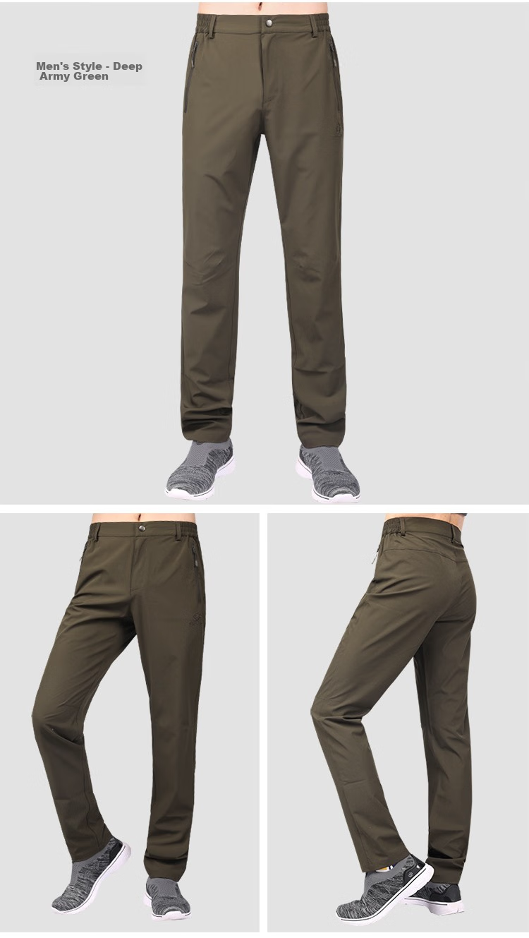 TECTOP Quick-Dry Pants Outdoor Stretch Breathable Fast-Drying Hiking Pants Men's Rock Gray 3XL 18