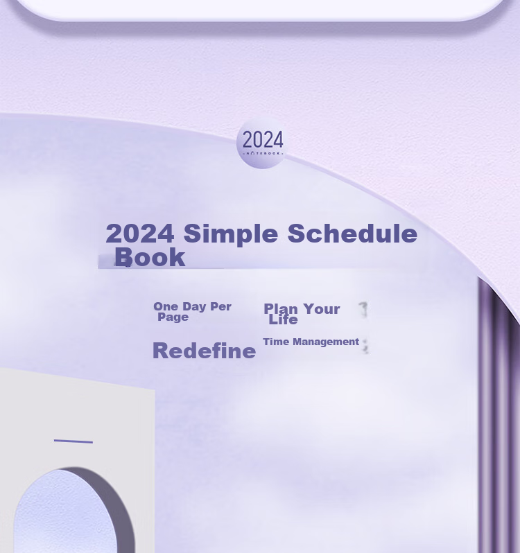 Ujia 202 Daily Planner, Work Schedule Efficiency Manual, Skin-Friendly Business Notebook, Time Management And Goal Planning, Office Journal, Customizable, Gray-Blue 7 4