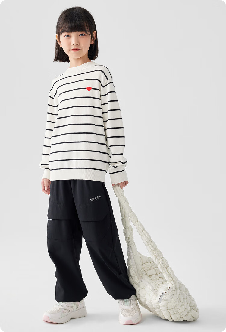 BALABALA Balaone Kids Sweater Girls 2025 Spring Autumn Pullover Knitwear 208325103003 12