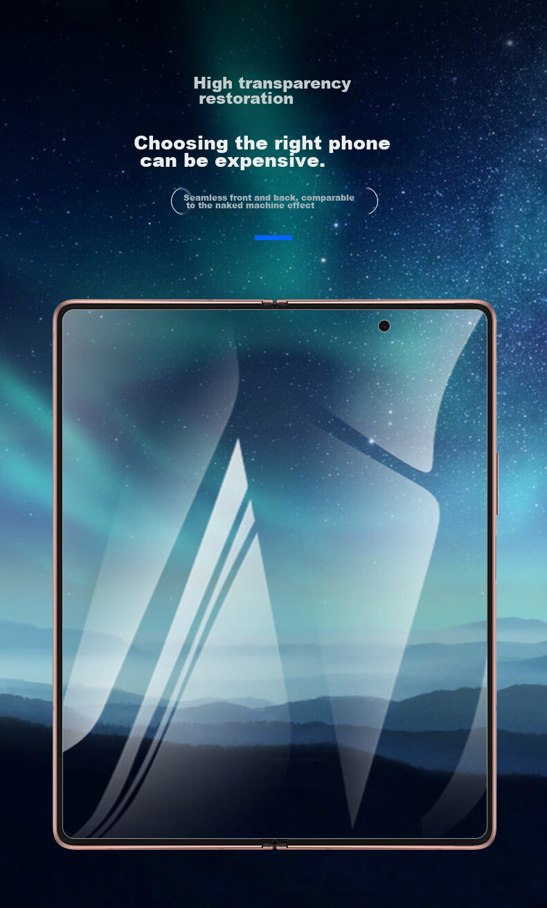 BIAZE Hydrogel Screen Protector for Samsung Z Fold4/W23, W23 Phone Film [Inner And Outer Film Set], HD Non-Tempered Anti-Scratch Anti-Fingerprint Full Adhesive Protective Soft Film JM386 2