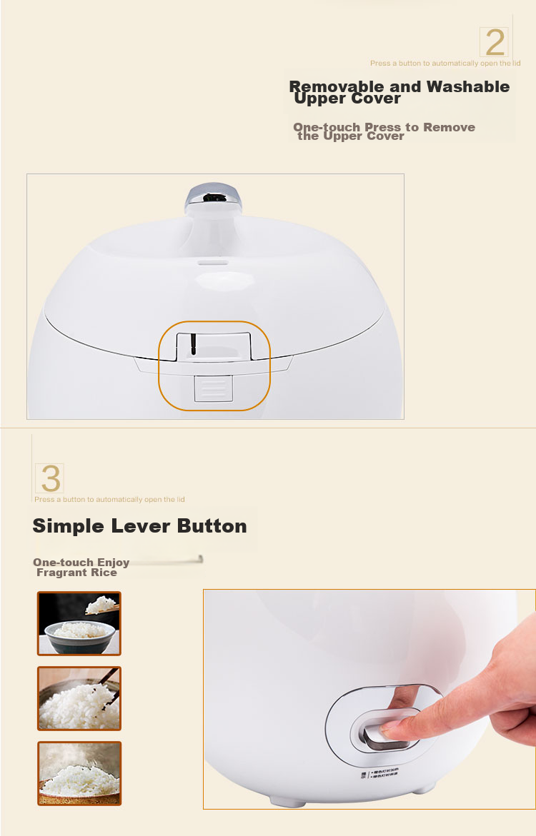 GREE Mini Rice Cooker for 1-3 People, Non-Stick Inner Pot, 2L Household Electric Rice Cooker, Small Size, Self-Use Or As A Gift for Parents, Traditional Firewood Cooking, Steamed Rice Pot 2003a 3