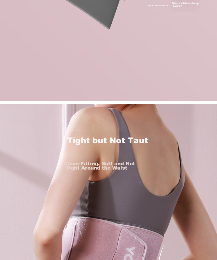 Yottoy Sweat-Inducing Waist Trainer for Women, Fitness Waist Support Belt, Exercise Training Abdominal Shaper, Weight Loss Running Body Shaper, Tummy Control, Cherry Blossom Pink 9