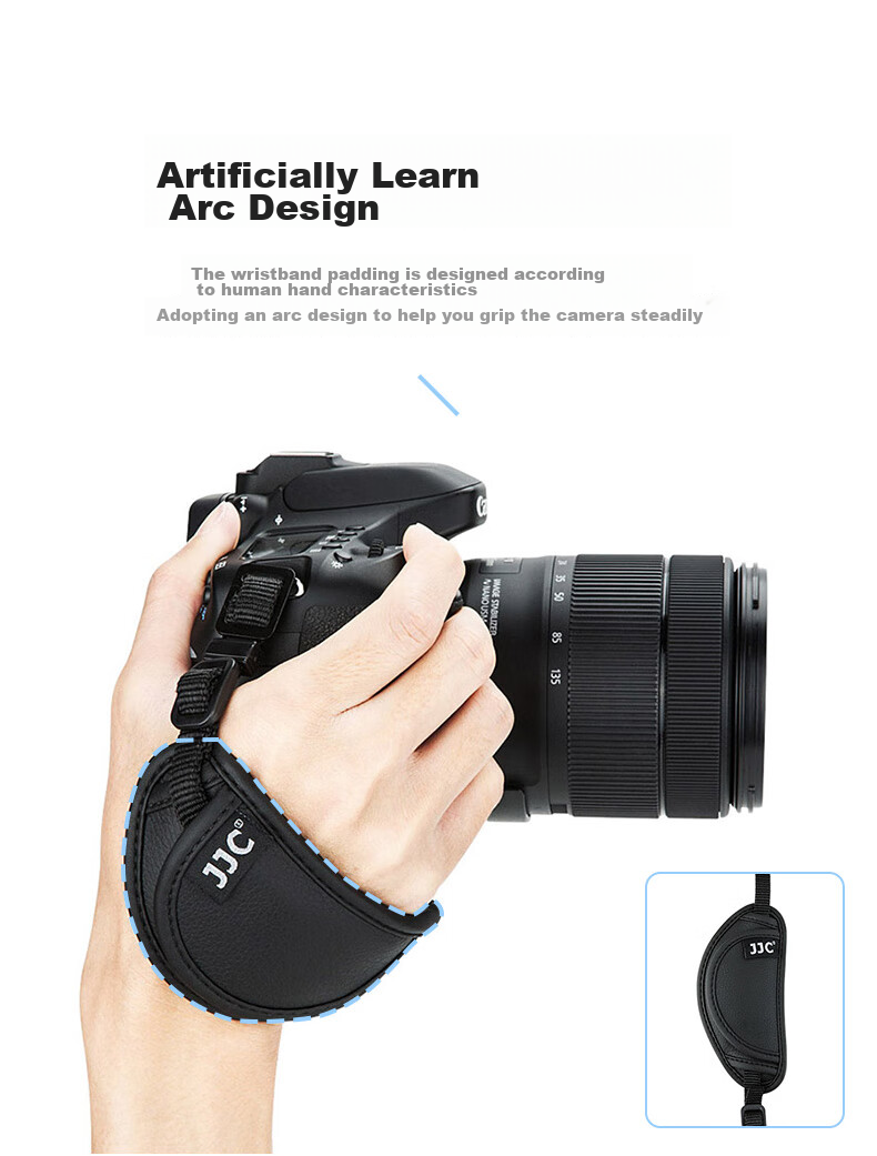 JJC Mirrorless Camera Wrist Strap, Wrist Guard, Compatible with Sony A7M5, A7M3, A6300, A7III, A7R3, Canon M50, 200D, Fuji XT20, Suitable for Nikon Wrist Strap 2