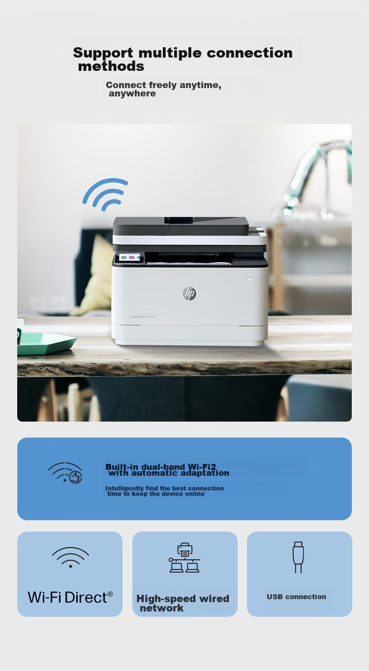 HP M227fdw Laser Wireless Duplex Printer, Wireless All-In Home Printer, Duplex Printing, WeChat Printing, Printer Copier Scanner Fax Machine 7
