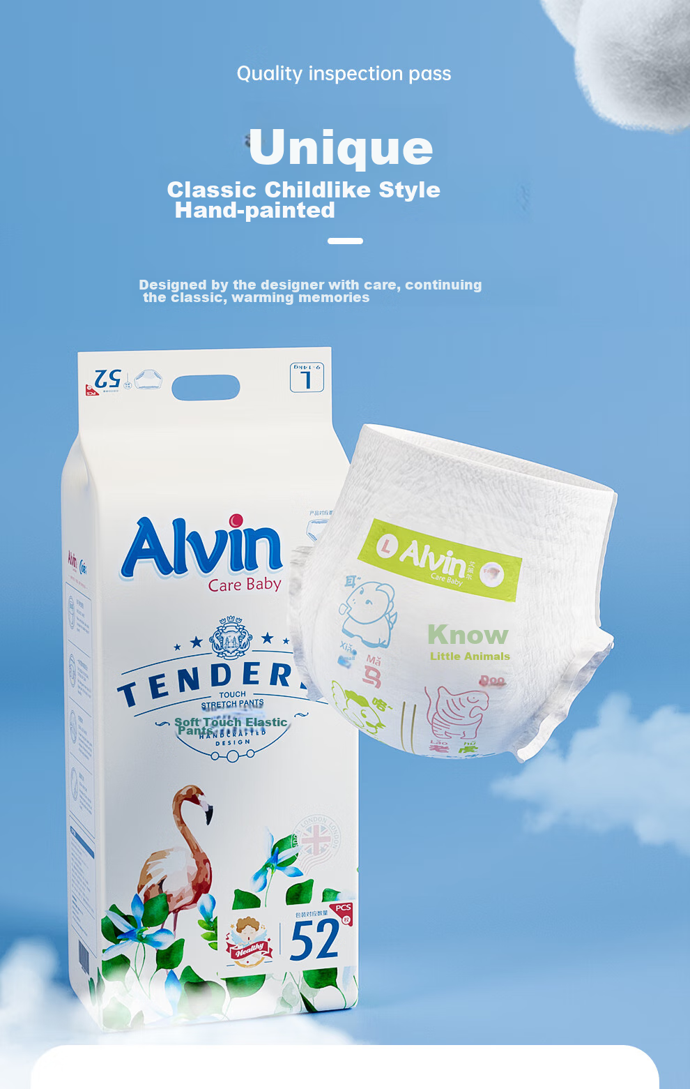 Aiweier Alvin [No Carbamide Ammonia Detected] Classic Soft Touch Pull-Up Diapers, XL Size, 42 Pieces, Dry And Absorbent 9