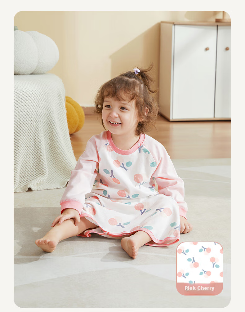 Beitaisi Baby Clothes, Spring And Autumn Cotton Pajamas, All-Season Infant Nightgown, Anti-Kick Blanket, Belly Protection, Cold Prevention Sleepwear 37