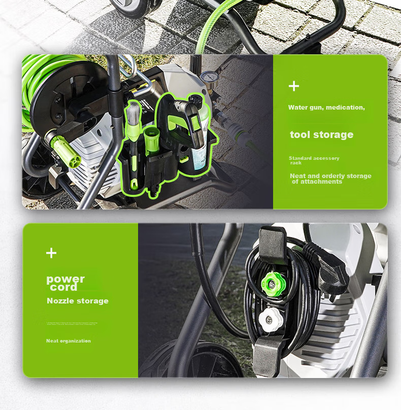 LUTIAN Household High-Pressure Car Washer, Water Gun, High-Power Induction Cleaning Machine, Water Pump, Powerful Cleaning Device, Snow Leopard P6PRO 7