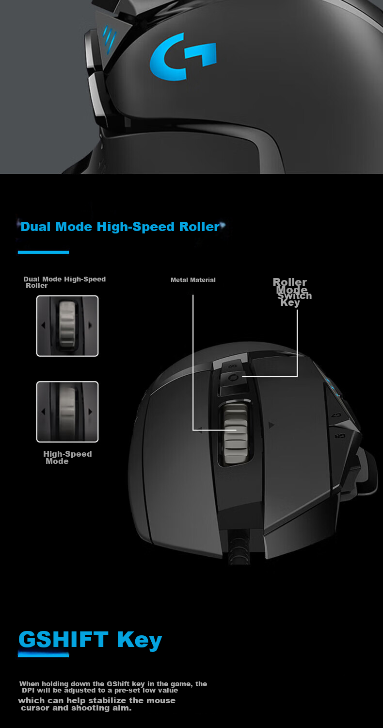 G G402 Collector's Edition Gift Box Gaming Mouse Wired Mouse E-Sports FPS PUBG Black Myth: Wukong LOL Macro Programming 5