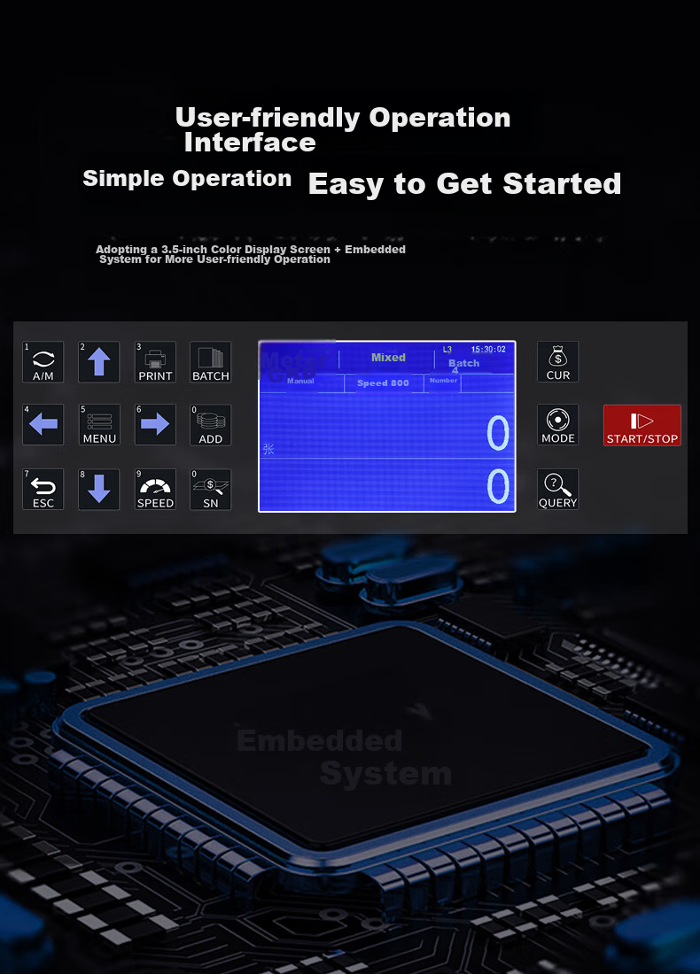 Weirong Multi-Currency Currency Counter for USD, EUR, GBP, JPY, AUD, CAD, INR Bill Sorting Machine WR-M998 11