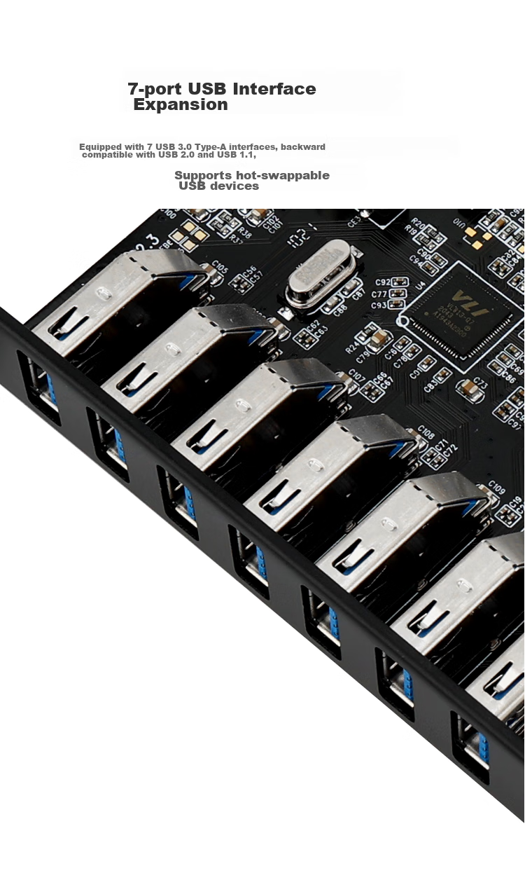 MOGE Desktop Computer Built-In PCI-E Adaptive Gigabit Ethernet Port with USB3.0 Ethernet Expansion Card, Gigabit Network Port USB3.0 Adapter Card MC2046 3