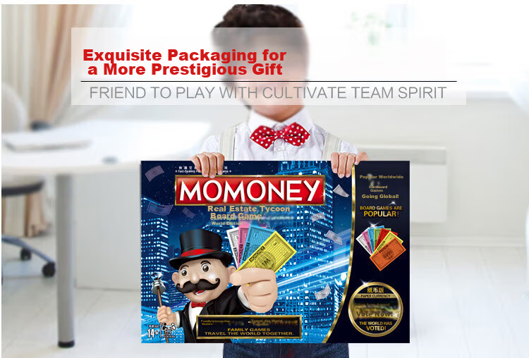 Chuqibisheng Real Estate King Board Game, Large Rich Man World Tour, Strategy Game, Educational Children's Toy, Party Game Cards 5
