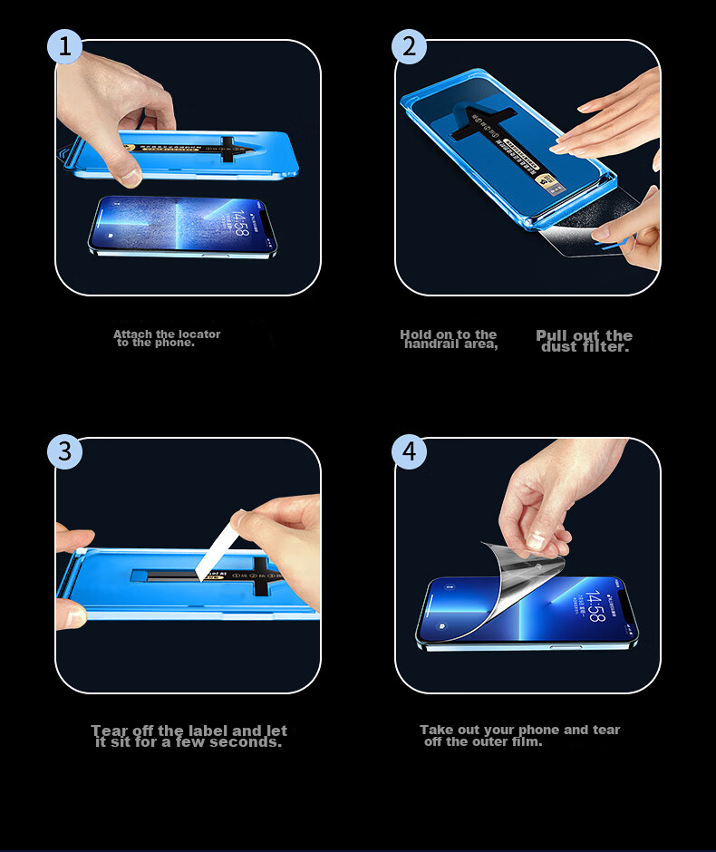 Mofajiang [2-Pack Value Pack] Tempered Glass Screen Protector for IPhone 14 Pro Max, High Definition Anti-Fingerprint Full Coverage Shatterproof Protective Film with Dust-Free Installation And Quick Applicatio 3