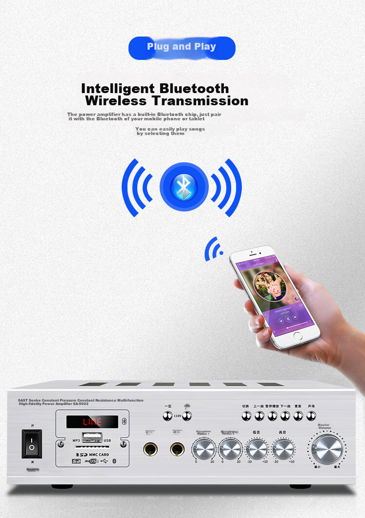 SAST 5-Inch Ceiling Speaker Set with Bluetooth Constant Voltage Amplifier, Recessed Ceiling Speakers for Commercial Shops, Meetings, Public Addressing, Background Music, Home Living Room Speaker Combinatio 5