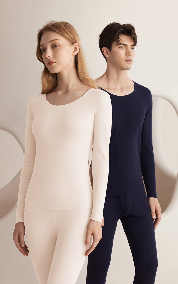Cosmo Lady Women's Thermal Underwear Set Seamless Cationic Heating Antibacterial Antistatic Base Layer Autumn Top and Bottom 2025 Fall Winter 4