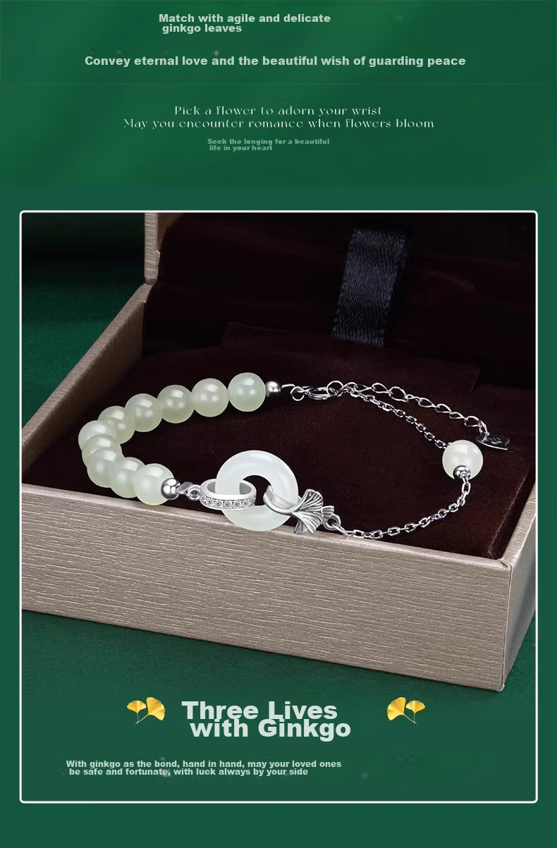 Zhoubaifu Three Lives Lucky Silver Bracelet for Women with Peace Buckle, Birthday Gift for Girlfriend Or Wife 2